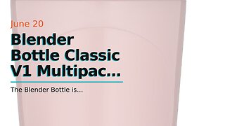 Blender Bottle Classic V1 Multipack Shaker Bottle, 20-Ounce, Coral and Pink and Plum