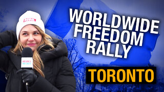 Thousands brave the snow for Toronto's Worldwide Rally for Freedom
