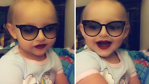 Baby Using Funny Filter Is Ready For Instagram