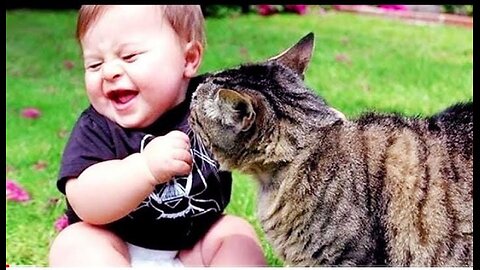 Cutest babies play with dogs and cats compilation