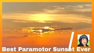 RAW Paramotor sunset video footage and landing