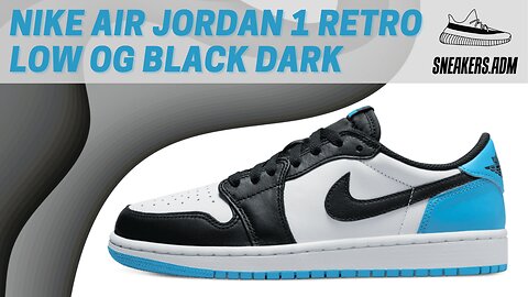 Nike Air Jordan 1 Retro Low OG Black Dark Powder Blue - CZ0790-104 - @SneakersADM