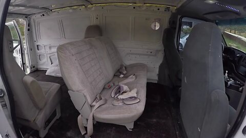 Saturday Projects™.com | 1999 Ford E150 - Deciding on where to place 2nd and 3rd row seats in van