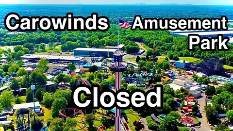 Carowinds Amusement Park - Charlotte, North Carolina Drone Video - COVID19 Closed