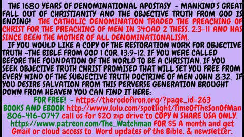 2 Thess 2. AS THE SPIRITUAL DARK AGES ARE ENDING, THE BIBLE AND CHRISTIANITY FROM GOD ARE BACK!