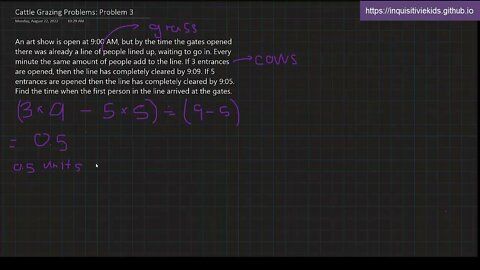 6th Grade Cattle Grazing Problems: Problem 3
