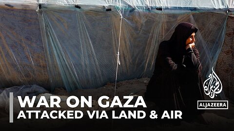 Palestinians attacked via land and air: Israeli soldiers force families from their tents