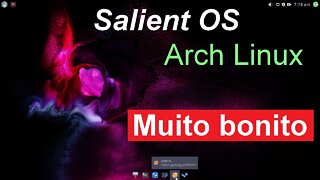 Salient OS Arch Linux. Distro destinada a entusiastas de multimídia e jogos.