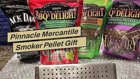 Pinnacle Mercantile Smoker Pellet Gift Set with BBQr’s Delight Wood Pellets and 8” Steel Smoker...