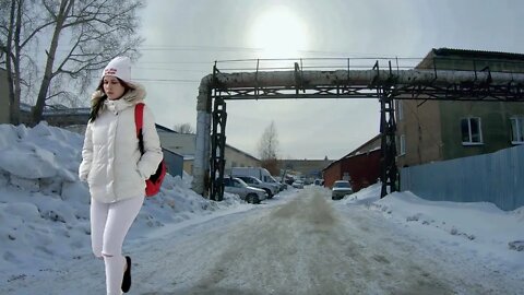 Backstreets in Siberia. Tourists do not walk here!