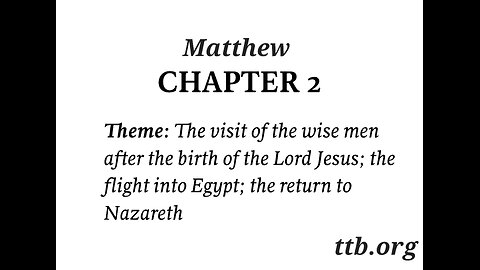 Matthew Chapter 2 (Bible Study)