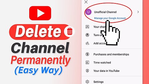 Delete Youtube Channel in 2 minutes