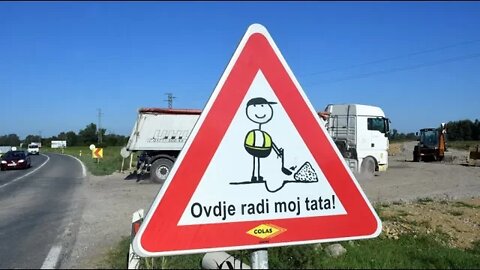 Neobičan prometni znak postavljen na gradilištu autoceste Zagreb - Sisak
