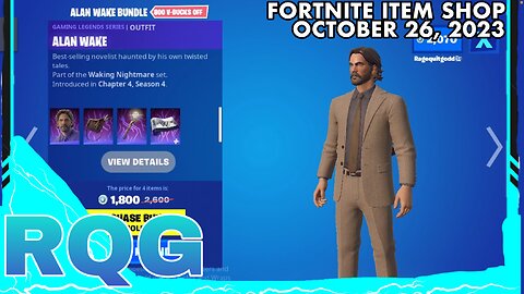 “NEW” ALAN WAKE IS HERE! FORTNITE ITEM SHOP (October 26, 2023)