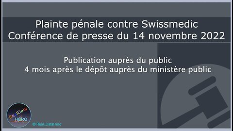 🇨🇭PLAINTE PÉNALE DÉPOSÉE CONTRE SWISSMEDIC POUR HOMICIDE !