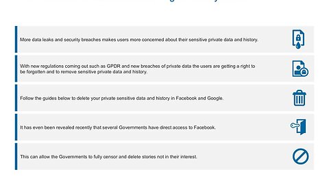 How to delete Facebook and Google Privacy Data