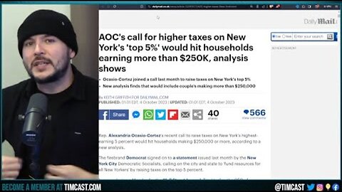 AOC & DEMOCRATIC SOCIALIST DEMAND TAXES ON TOP FIVE PERCENT WHICH WILL GUT NYC OF WORKING PEOPLE