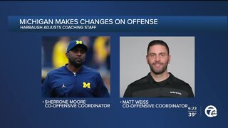 Michigan coaches Sherrone Moore and Matt Weiss to work as co-offensive coordinators