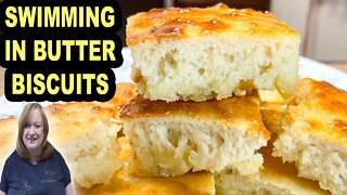 Swimming In BUTTER BISCUITS | Easy 6 Ingredient BISCUIT RECIPE