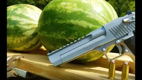 .50 AE Desert Eagle vs Watermelons - How Many Watermelons Stop the bullet???