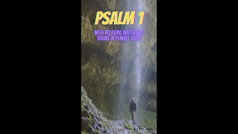 Psalm 1 | Female Voice with Relaxing Waterfall Sound #Shorts