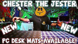 Puffbro 3D Desk Mat MERCH DROP! Blue & White "Chester The Jester" NOW AVAILABLE!