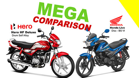 MEGA COMPARISON | Hero HF Deluxe vs Honda Livo | Kuch Bhi