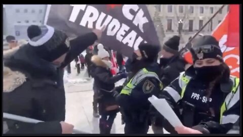 F🍁CK TRUDEAU flags are now banned on Parliament Hill