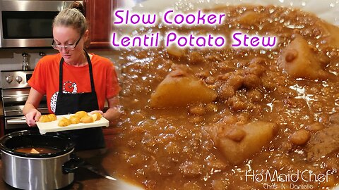 Slow Cooker Lentil Potato Stew | Dining In With Danielle