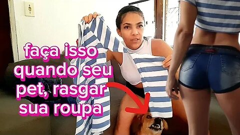 roupa rasgada que iria para o lixo, agora é um look top de piriguete