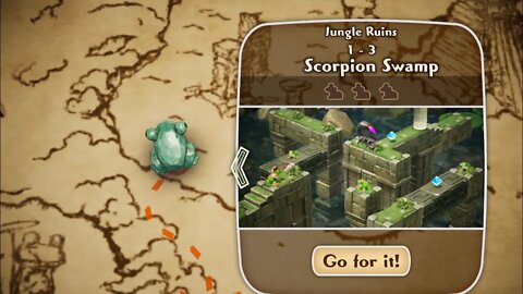 Frogger and the Rumbling Ruins-Jungle Ruins 1-3 Scorpion Swamp