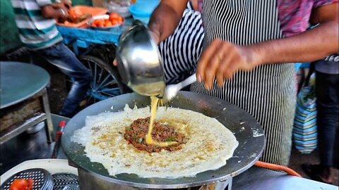 Egg Dosa | Indian Street Food | Famous