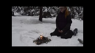 Fire on logs | - 10 Celsius
