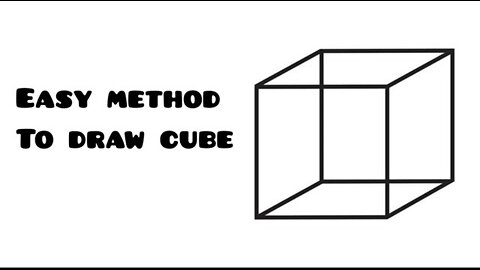 How to draw cube: step by step