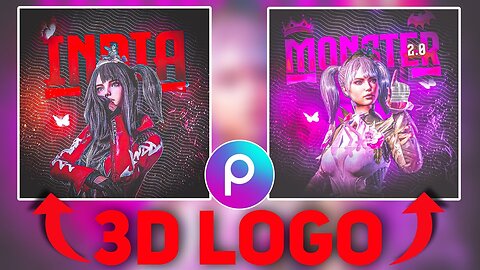 Make This 3d Logo In Picsart || Pubg 3d Logo tutorial