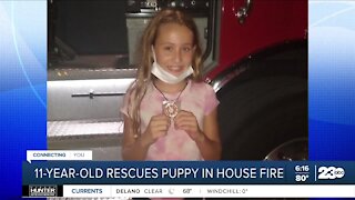 Florida girl helps rescue puppy from burning home