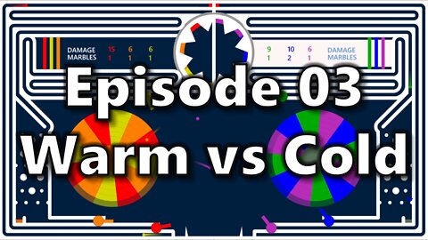 Algodoo Marble Race 03 - Warm vs Cold Core Destruction