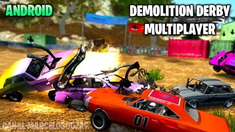 Jogo de Destruição de Carros Multiplayer para Android | Demolition Derby Multiplayer Gameplay