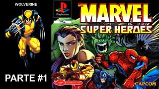 [PS1] - Marvel Super Heroes - [Parte 1] - Arcade Mode - [Wolverine] - Dificuldade Hard - [HD]