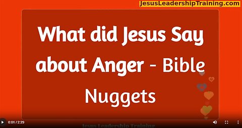 What did Jesus say about Anger?