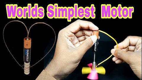 WOW!!! Worlds Simplest Electric Motor||How to make a simple electric motor||Simple Electric Motor||