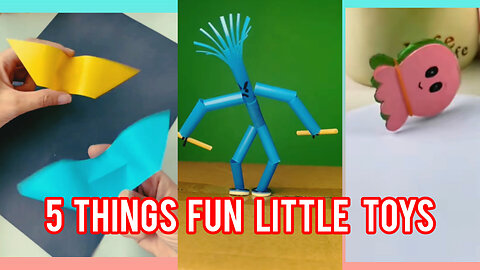 5 things fun little toys./woodpeckers/Ninja Man/flying bird/ Handicrafts,//Handmade video