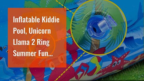 Inflatable Kiddie Pool, Unicorn Llama 2 Ring Summer Fun Swimming Pool for Kids, Water Pool Baby...