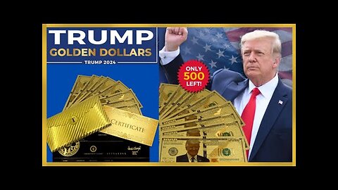24K Golden Trump Dollars - OFFICIAL TRUMP TRB BUCKS 24K GOLD NOTES - Trump Collector's Kit