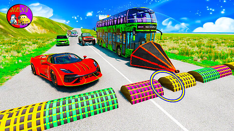 Cars vs Unfinished Speed Bump #9 BeamNG.Drive
