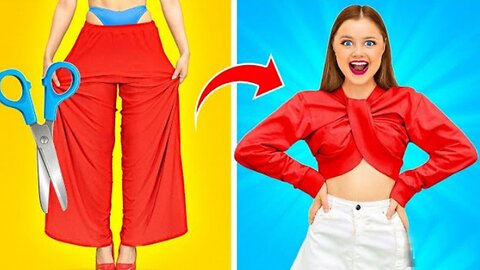 Create your own stylish clothes DIY || Watch on 123 GO! FOOD for cool fashion hacks.