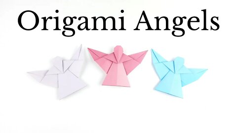 Origami Paper Angel - DIY Christmas Ornaments Or Gifts