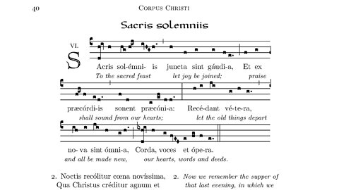 Sacris Solemniis - cool hymn to Jesus in the Blessed Sacrament