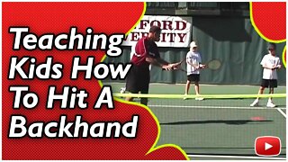 Teaching Kids How to Play Tennis - Backhand featuring Coach Dick Gould