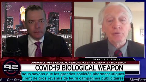 Francis BOYLE , Défenseur des Droits de l'Homme interviewé par Stew PETERS: La Covid-19 est une Arme Biologique. | Sous-Titrages VF Sabine FAURE | HEALTH NEWS TRANSLATION